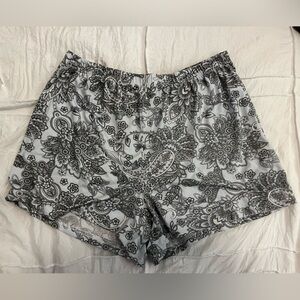 Pajama or lounge blue patterned shorts